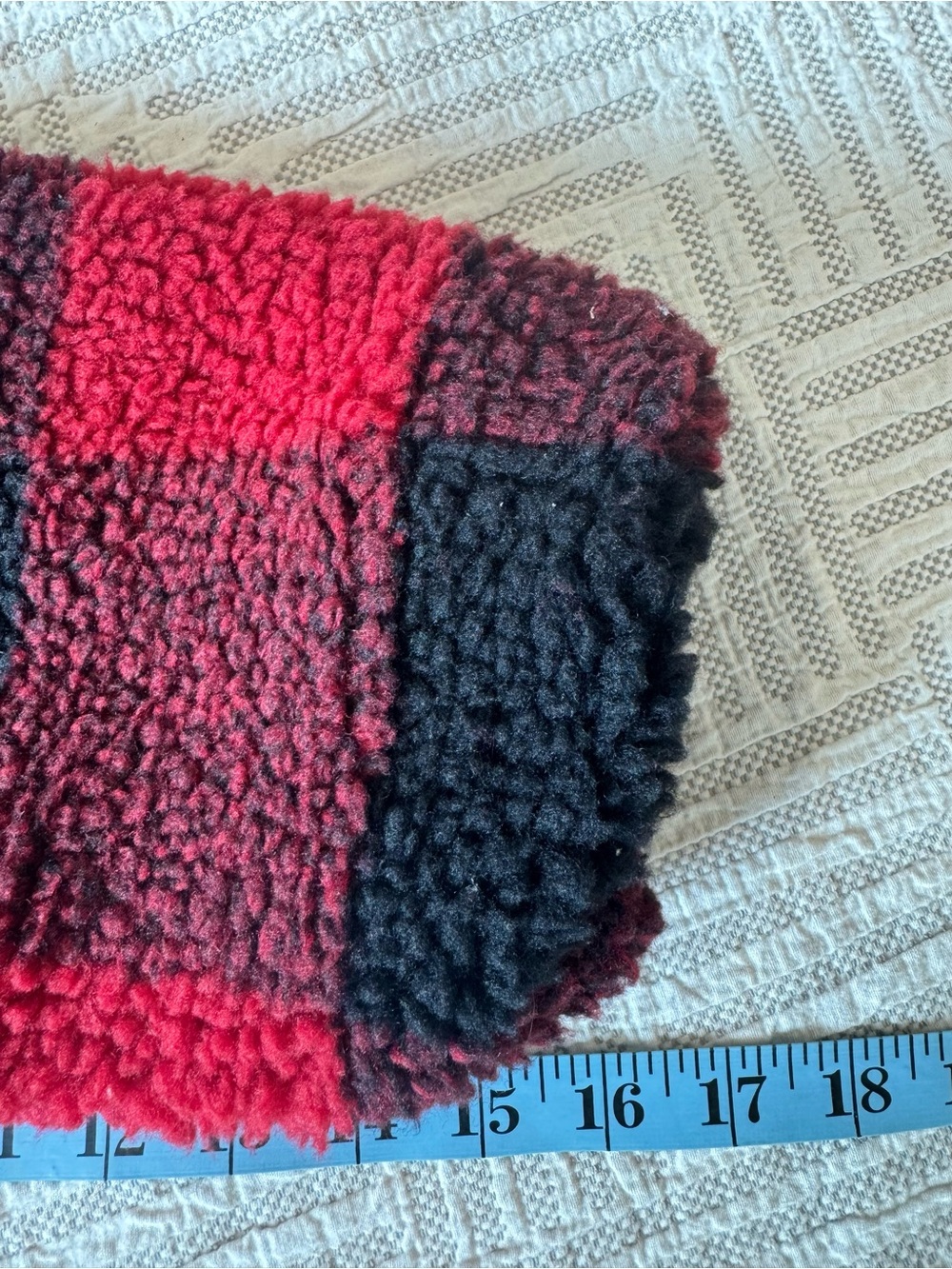 Roots Buffalo Plaid Sherpa Jacket Red Black Oversized Full Zip Size L - Picture 10 of 11